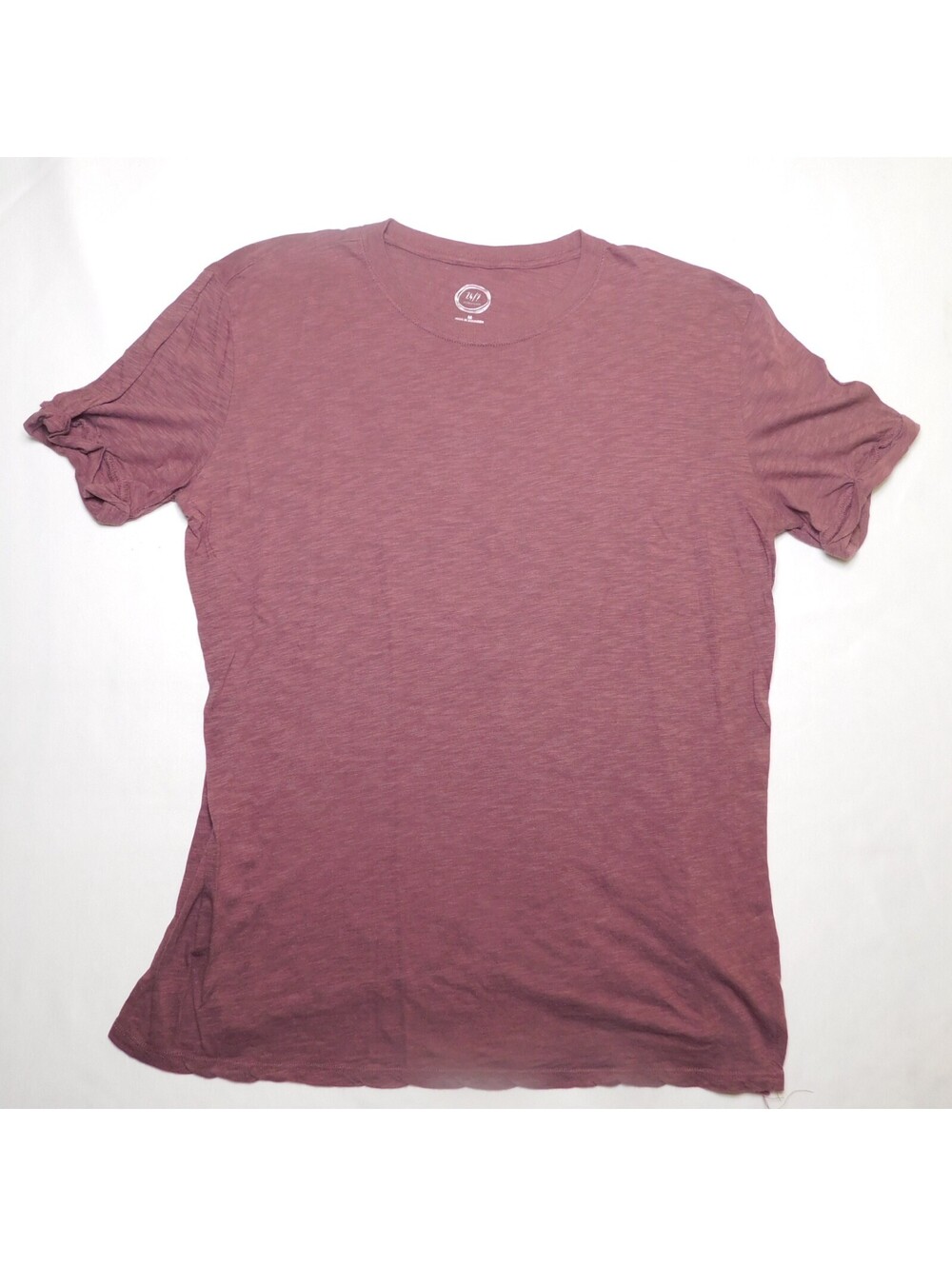 Maurices 24/7 Top Womens Medium M Purple Mauve Slub Knit Crew Neck T-Shirt Tee